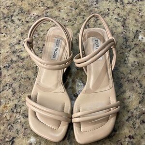 Steve Madden Cream Strappy Sandals